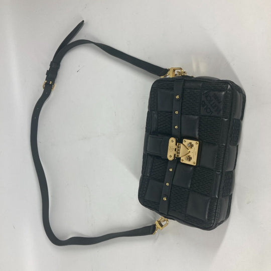 LOUIS VUITTON Shoulder Bag M59046 leather black Damier Pochette Troca Women Used Authentic