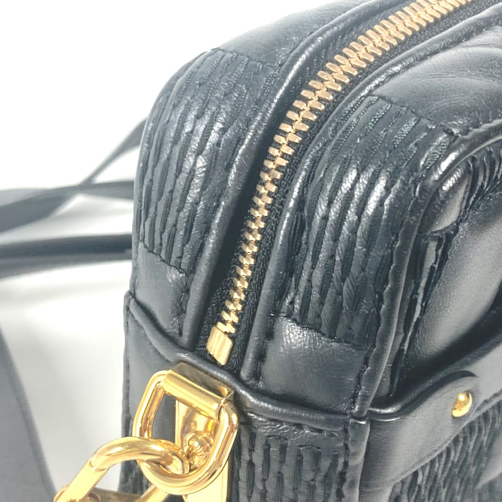 LOUIS VUITTON Shoulder Bag M59046 leather black Damier Pochette Troca Women Used Authentic