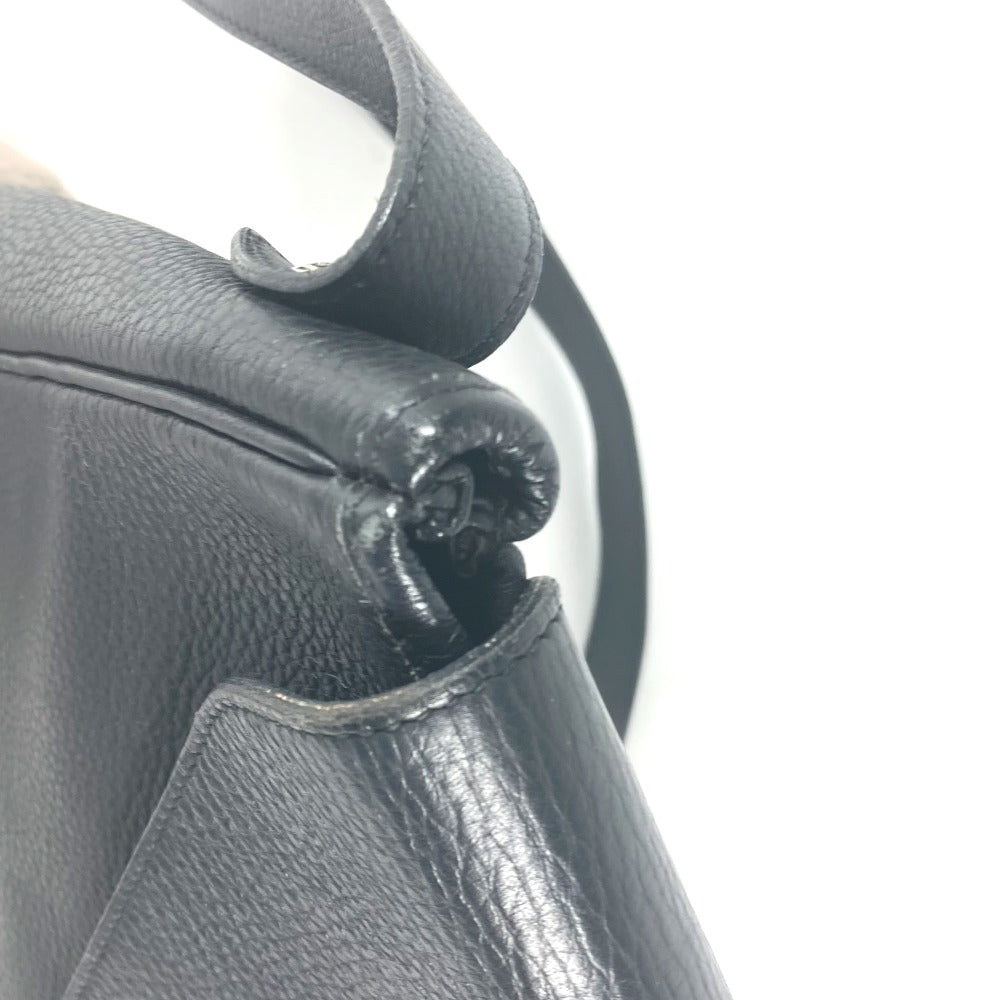 HERMES Shoulder Bag leather black Serie Christine unisex(Unisex) Used Authentic