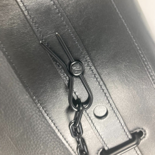 LOUIS VUITTON Shoulder Bag M55701 Taurillon Clemence Leather black Monogram Steamer PM mens Used Authentic