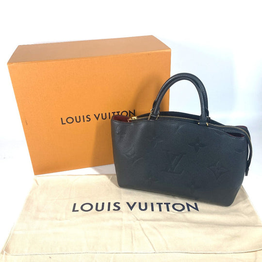 LOUIS VUITTON Handbag M58916 Monogram Ann Platt Leather black Monogram Ann Platt Petit Palais PM Women Used Authentic