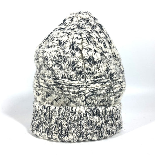 CHANEL Knit hat Wool / cashmere black Rhinestone Women Used Authentic