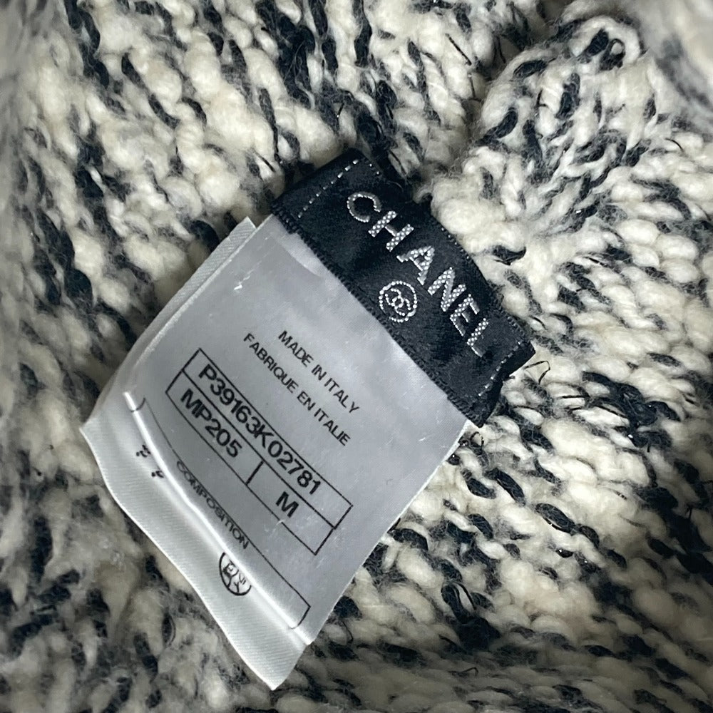 CHANEL Knit hat Wool / cashmere black Rhinestone Women Used Authentic