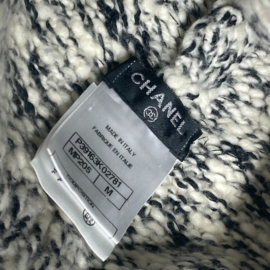 CHANEL Knit hat Wool / cashmere black Rhinestone Women Used Authentic
