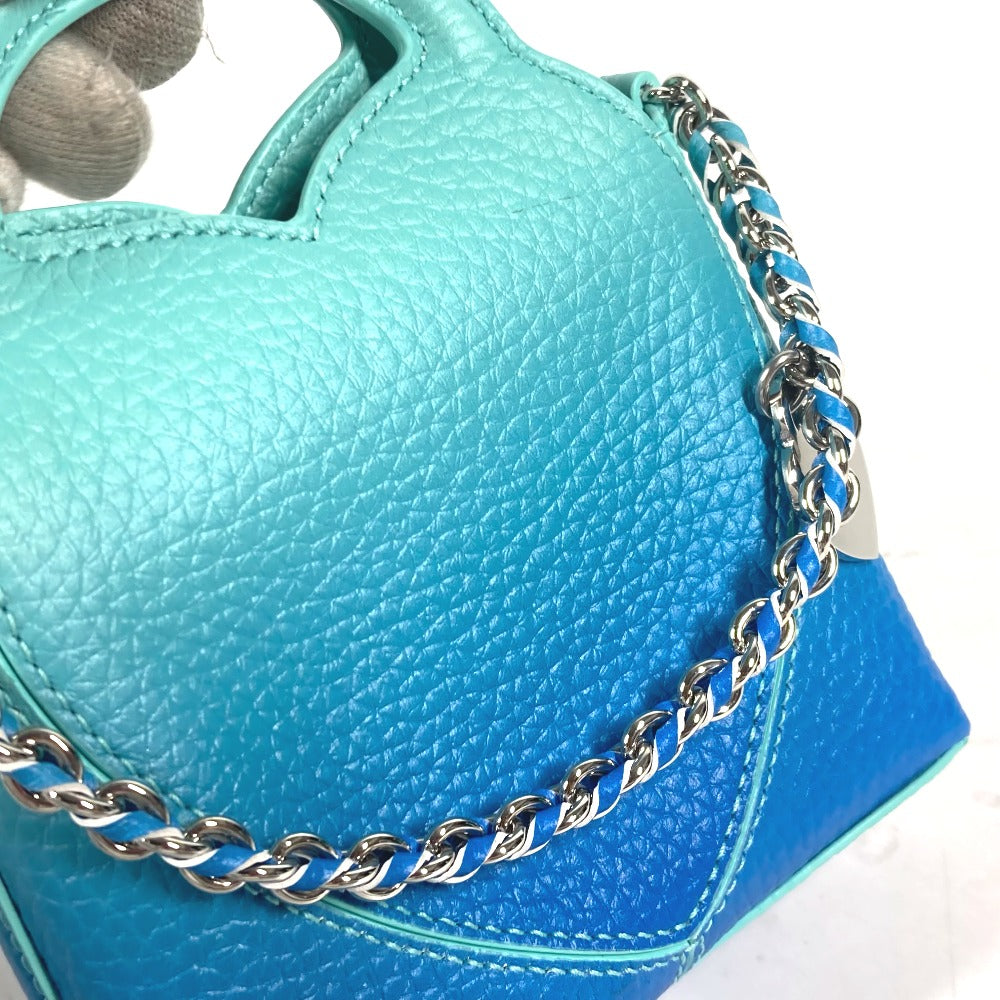 TIFFANY&Co. Shoulder Bag 73469805 leather blue Return to TIFFANY&Co. Heart Micro Tote Bag Women Used Authentic