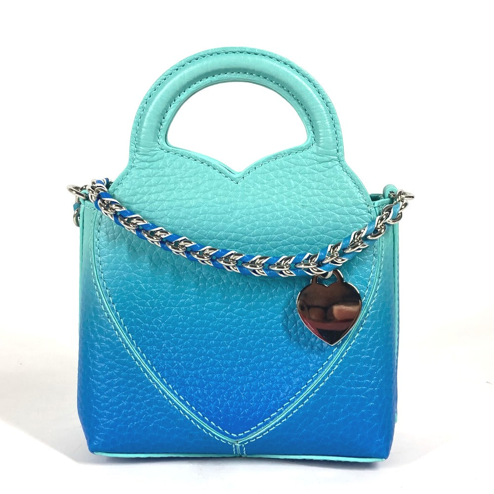 TIFFANY&Co. Shoulder Bag 73469805 leather blue Return to TIFFANY&Co. Heart Micro Tote Bag Women Used Authentic