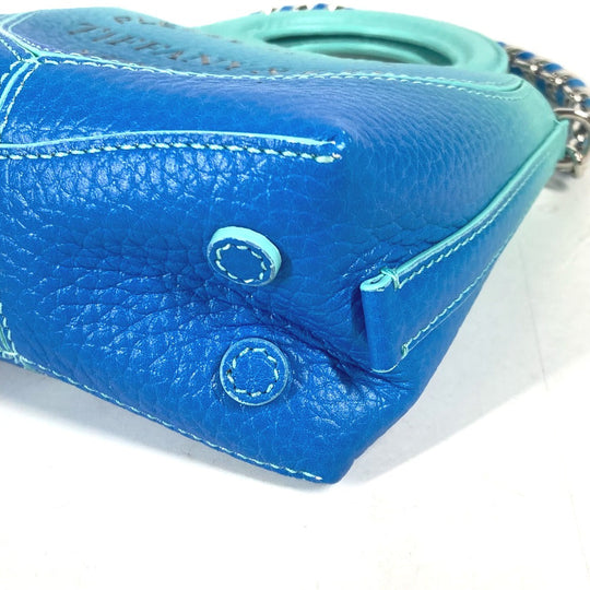 TIFFANY&Co. Shoulder Bag 73469805 leather blue Return to TIFFANY&Co. Heart Micro Tote Bag Women Used Authentic