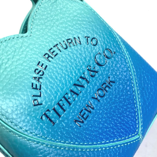 TIFFANY&Co. Shoulder Bag 73469805 leather blue Return to TIFFANY&Co. Heart Micro Tote Bag Women Used Authentic