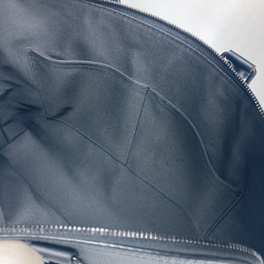 LOUIS VUITTON Business bag M59159 Leather , Grained Calf Leather black LV Aerogram Take Off Briefcase mens Used Authentic