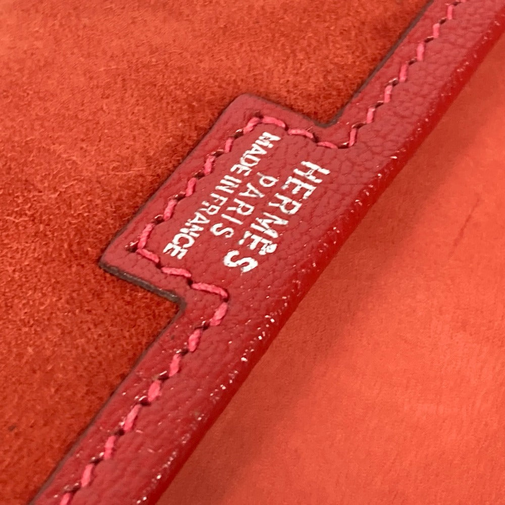 HERMES Clutch bag , Dopris Red Bag H logo Jige Elan Women Used Authentic
