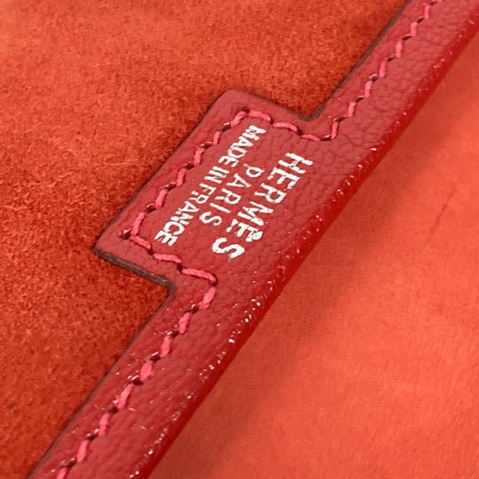HERMES Clutch bag , Dopris Red Bag H logo Jige Elan Women Used Authentic