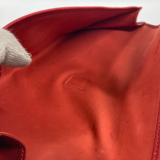 HERMES Clutch bag , Dopris Red Bag H logo Jige Elan Women Used Authentic