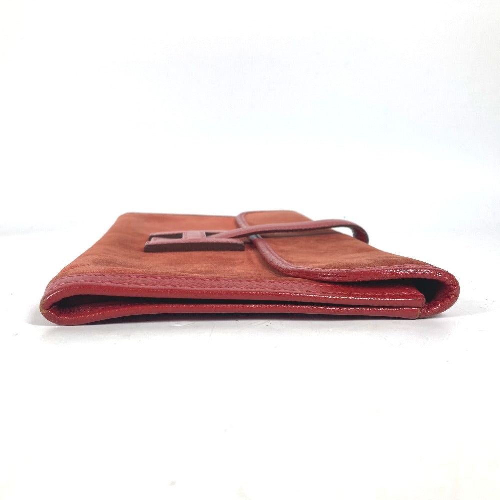 HERMES Clutch bag , Dopris Red Bag H logo Jige Elan Women Used Authentic
