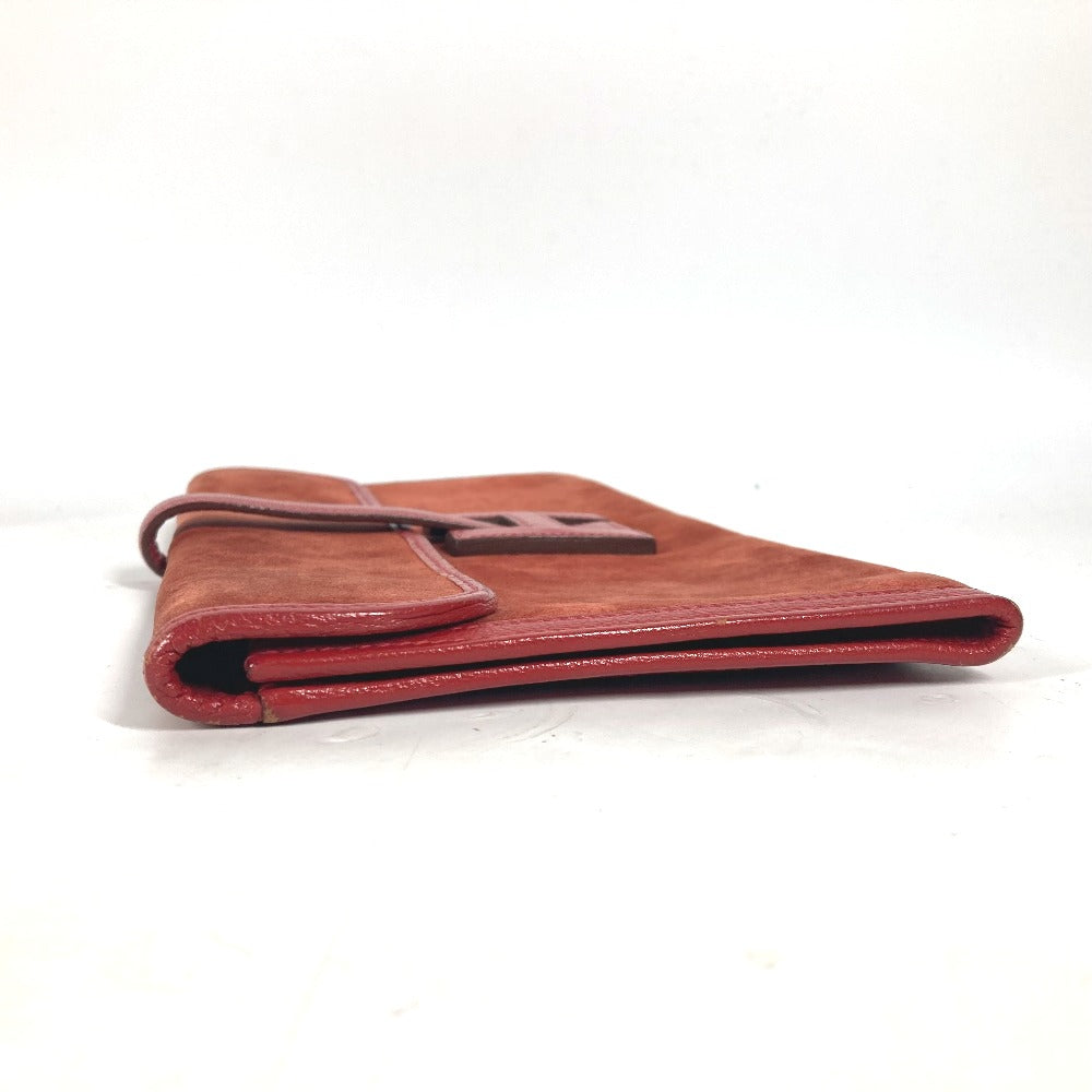 HERMES Clutch bag , Dopris Red Bag H logo Jige Elan Women Used Authentic