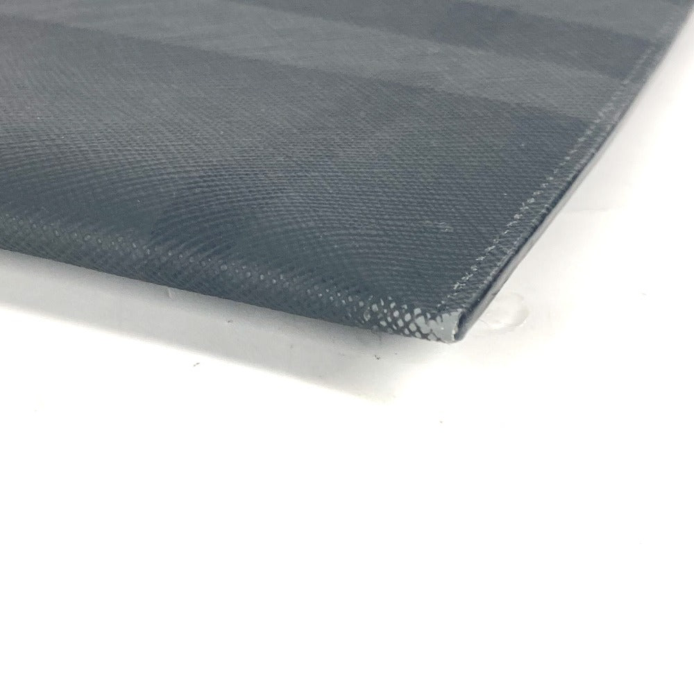 BURBERRY Clutch bag PVC black Check logo mens Used Authentic