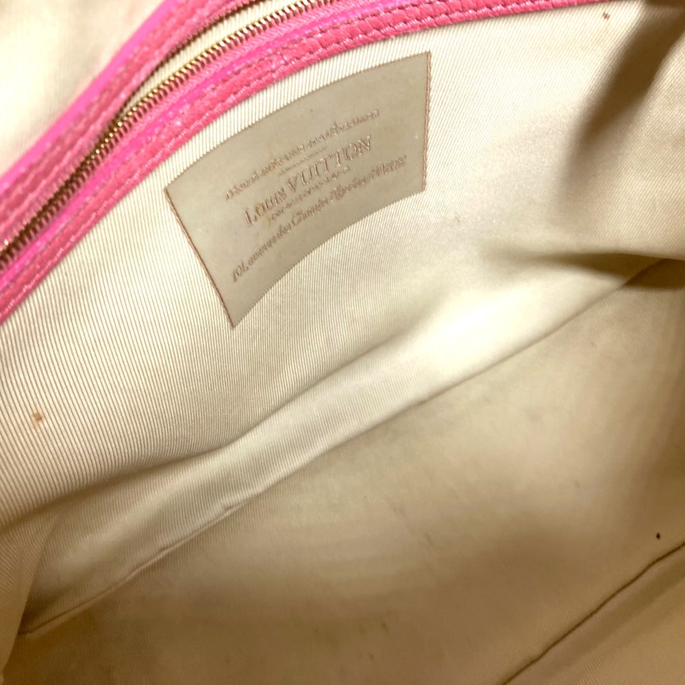 LOUIS VUITTON Tote Bag M93496 Leather / canvas pink Monogram Sabia Hippo MM Women Used Authentic