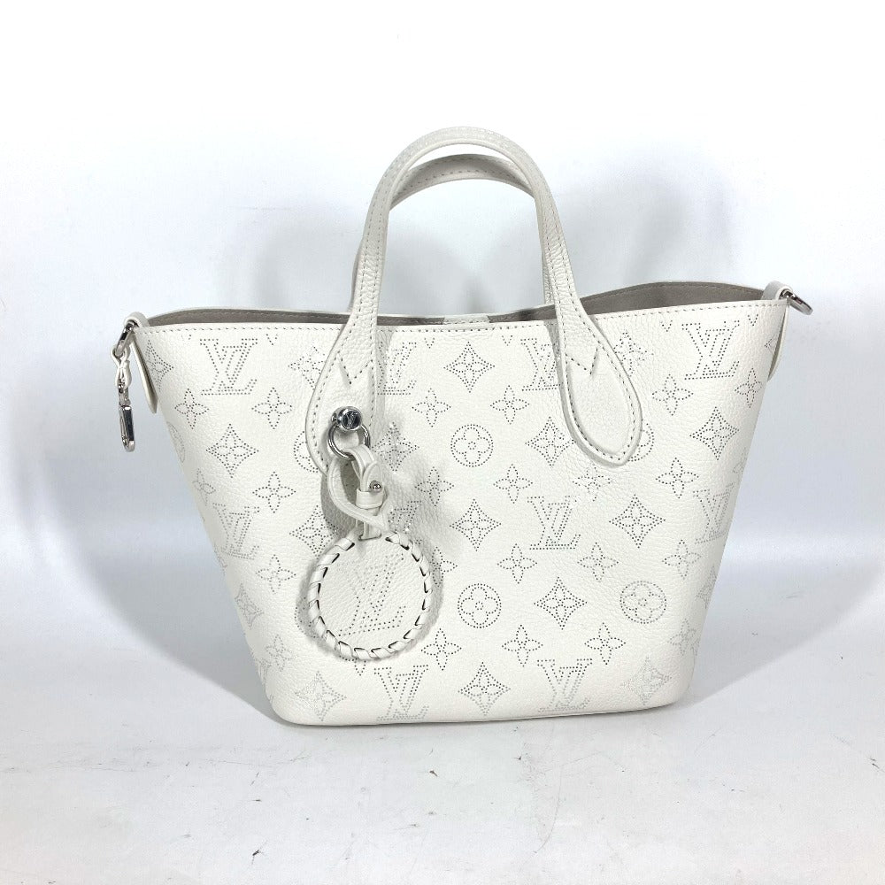 LOUIS VUITTON Shoulder Bag M11842 monogram mahina leather white Monogram Mahina Blossom PM Women Used Authentic