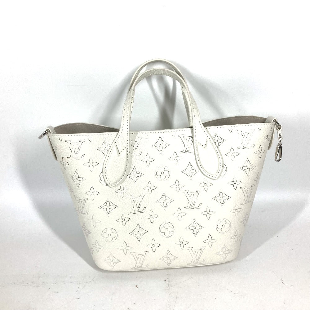 LOUIS VUITTON Shoulder Bag M11842 monogram mahina leather white Monogram Mahina Blossom PM Women Used Authentic