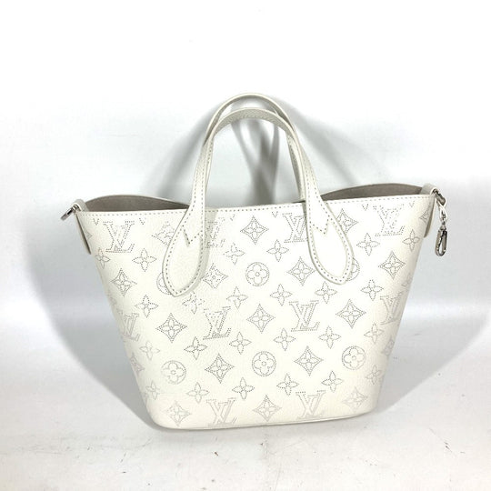 LOUIS VUITTON Shoulder Bag M11842 monogram mahina leather white Monogram Mahina Blossom PM Women Used Authentic