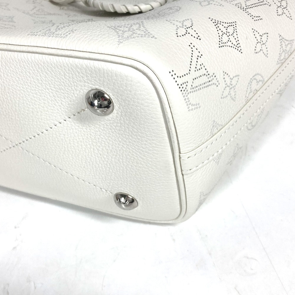 LOUIS VUITTON Shoulder Bag M11842 monogram mahina leather white Monogram Mahina Blossom PM Women Used Authentic