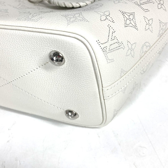 LOUIS VUITTON Shoulder Bag M11842 monogram mahina leather white Monogram Mahina Blossom PM Women Used Authentic