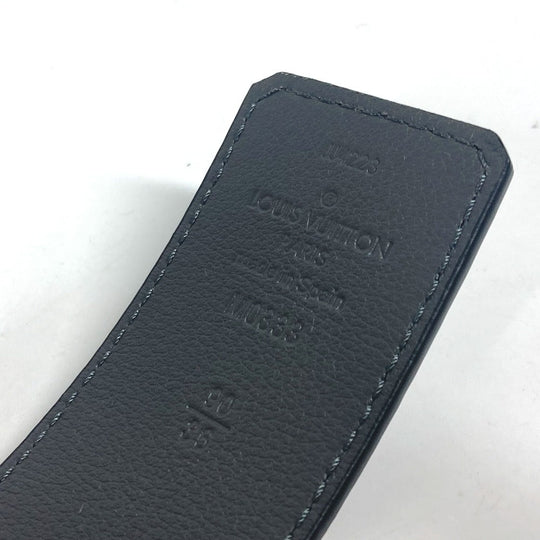 LOUIS VUITTON belt M0333U leather Black x gray Belt: LV Damier 40MM reversible mens 90 Used Authentic