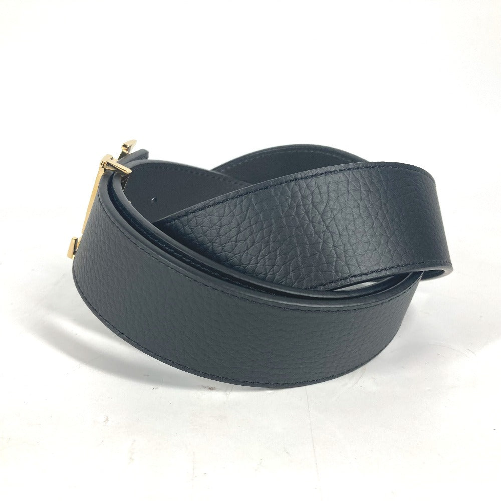 LOUIS VUITTON belt M0333U leather Black x gray Belt: LV Damier 40MM reversible mens 90 Used Authentic