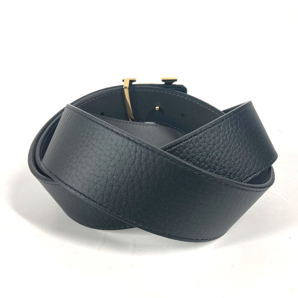 LOUIS VUITTON belt M0333U leather Black x gray Belt: LV Damier 40MM reversible mens 90 Used Authentic