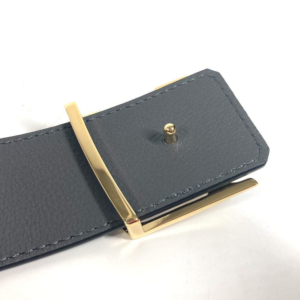 LOUIS VUITTON belt M0333U leather Black x gray Belt: LV Damier 40MM reversible mens 90 Used Authentic
