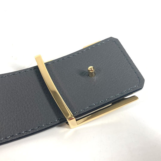 LOUIS VUITTON belt M0333U leather Black x gray Belt: LV Damier 40MM reversible mens 90 Used Authentic