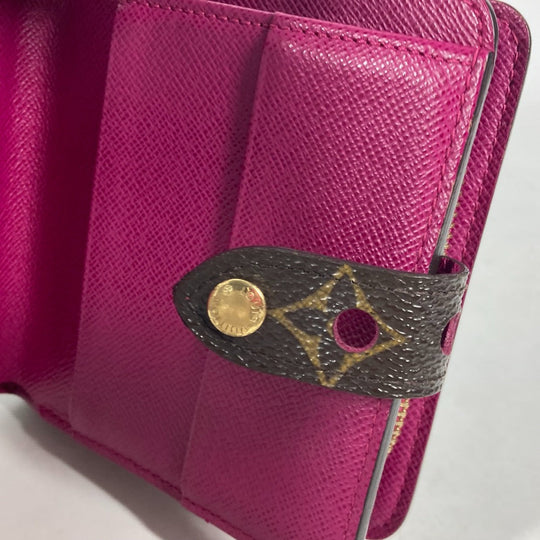 LOUIS VUITTON Folded wallet M95188 Monogram canvas Brown Monogram Perfo Compact zip Women Used Authentic