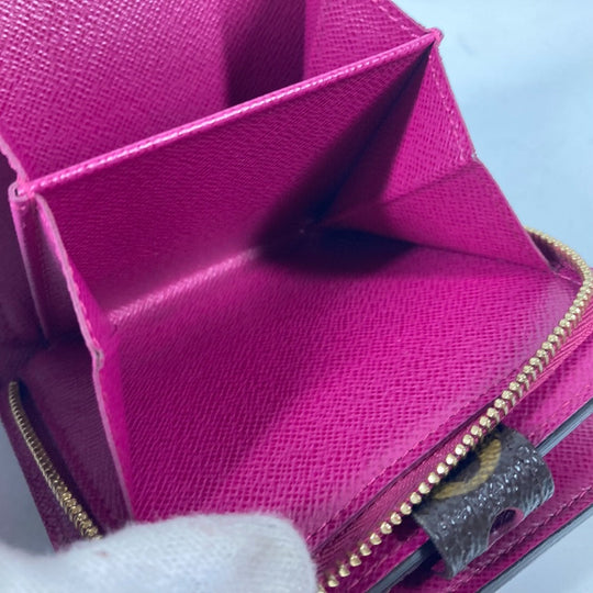 LOUIS VUITTON Folded wallet M95188 Monogram canvas Brown Monogram Perfo Compact zip Women Used Authentic
