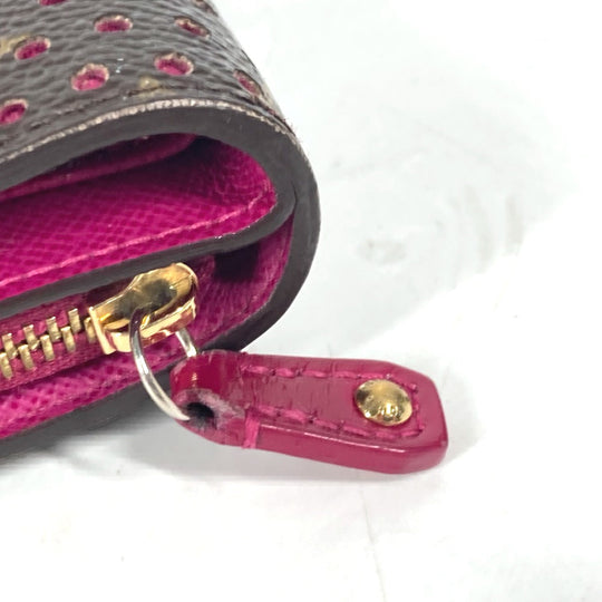 LOUIS VUITTON Folded wallet M95188 Monogram canvas Brown Monogram Perfo Compact zip Women Used Authentic