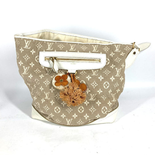 LOUIS VUITTON Shoulder Bag M93499 Cotton, Leather beige Monogram Sabia Buzzus PM