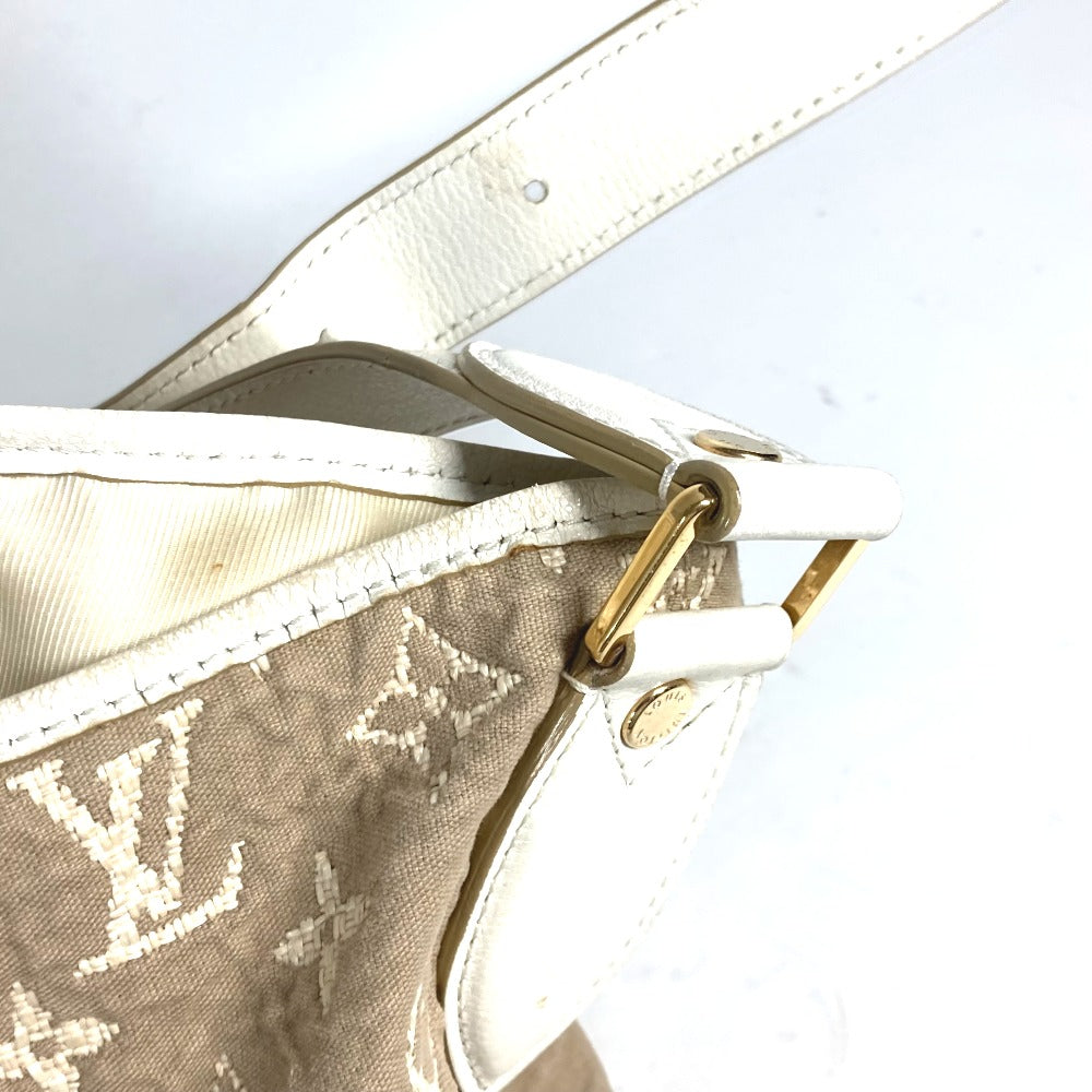 LOUIS VUITTON Shoulder Bag M93499 Cotton, Leather beige Monogram Sabia Buzzus PM