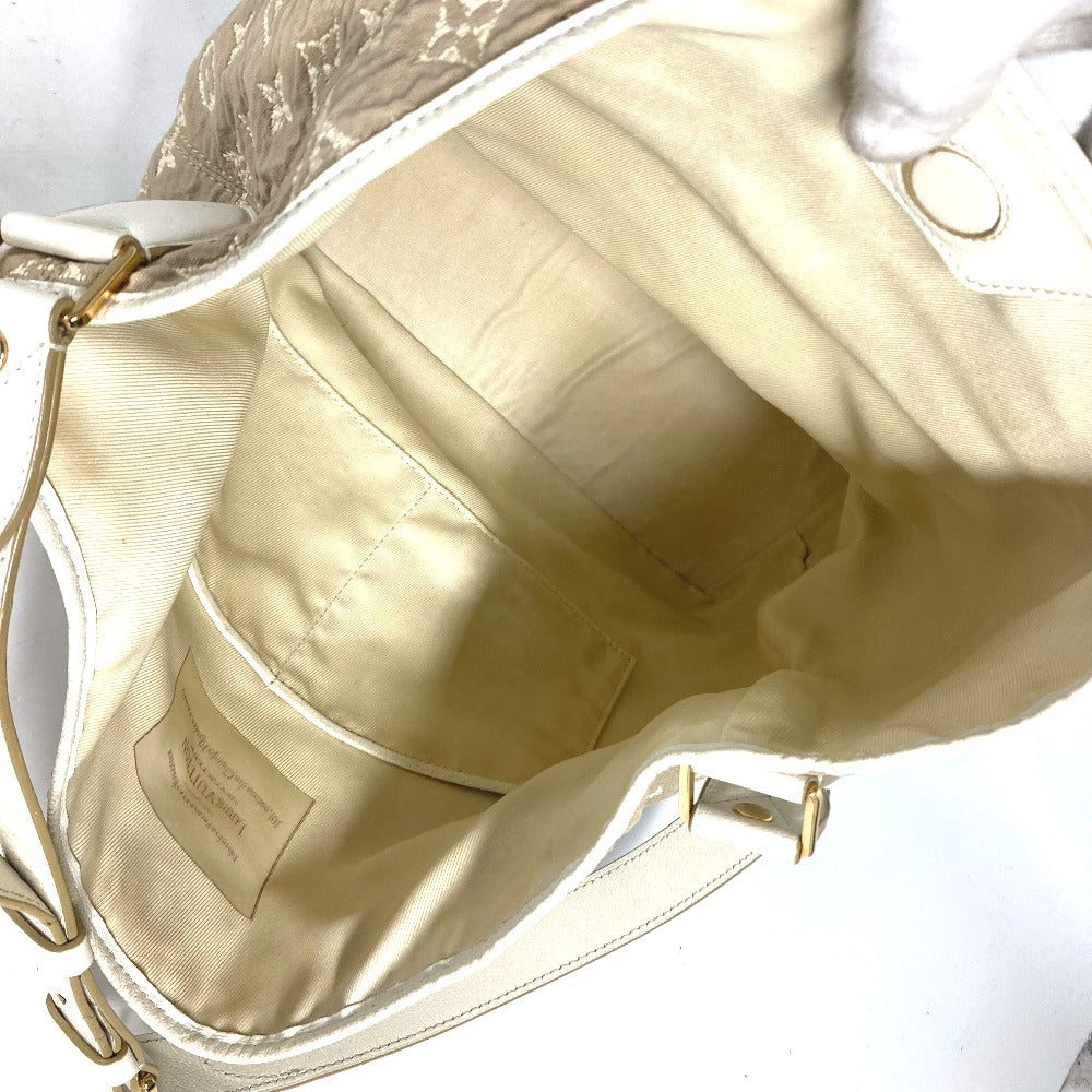 LOUIS VUITTON Shoulder Bag M93499 Cotton, Leather beige Monogram Sabia Buzzus PM