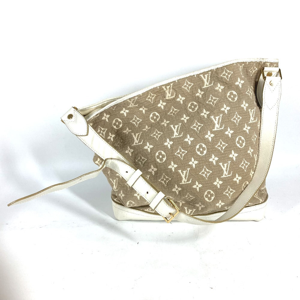 LOUIS VUITTON Shoulder Bag M93499 Cotton, Leather beige Monogram Sabia Buzzus PM