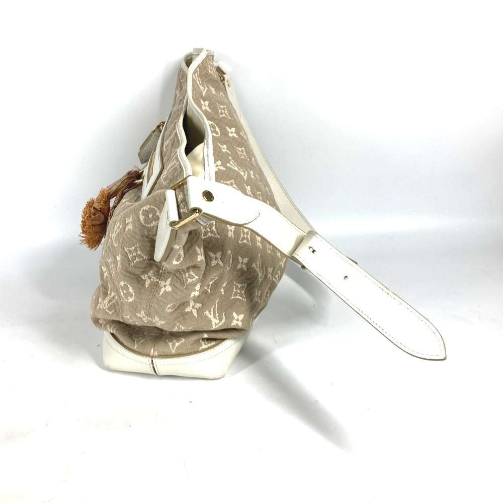 LOUIS VUITTON Shoulder Bag M93499 Cotton, Leather beige Monogram Sabia Buzzus PM