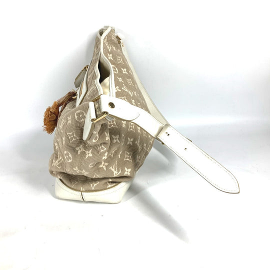 LOUIS VUITTON Shoulder Bag M93499 Cotton, Leather beige Monogram Sabia Buzzus PM