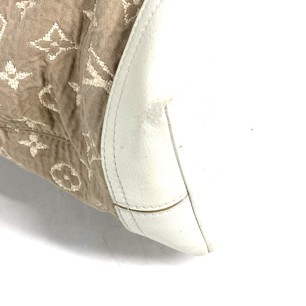 LOUIS VUITTON Shoulder Bag M93499 Cotton, Leather beige Monogram Sabia Buzzus PM