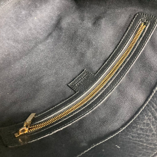 VERSACE Handbag leather black logo Medusa unisex(Unisex) Used Authentic
