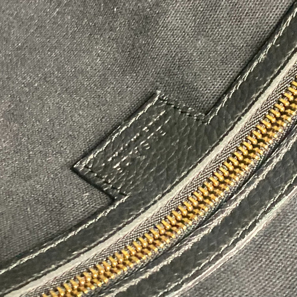 VERSACE Handbag leather black logo Medusa unisex(Unisex) Used Authentic