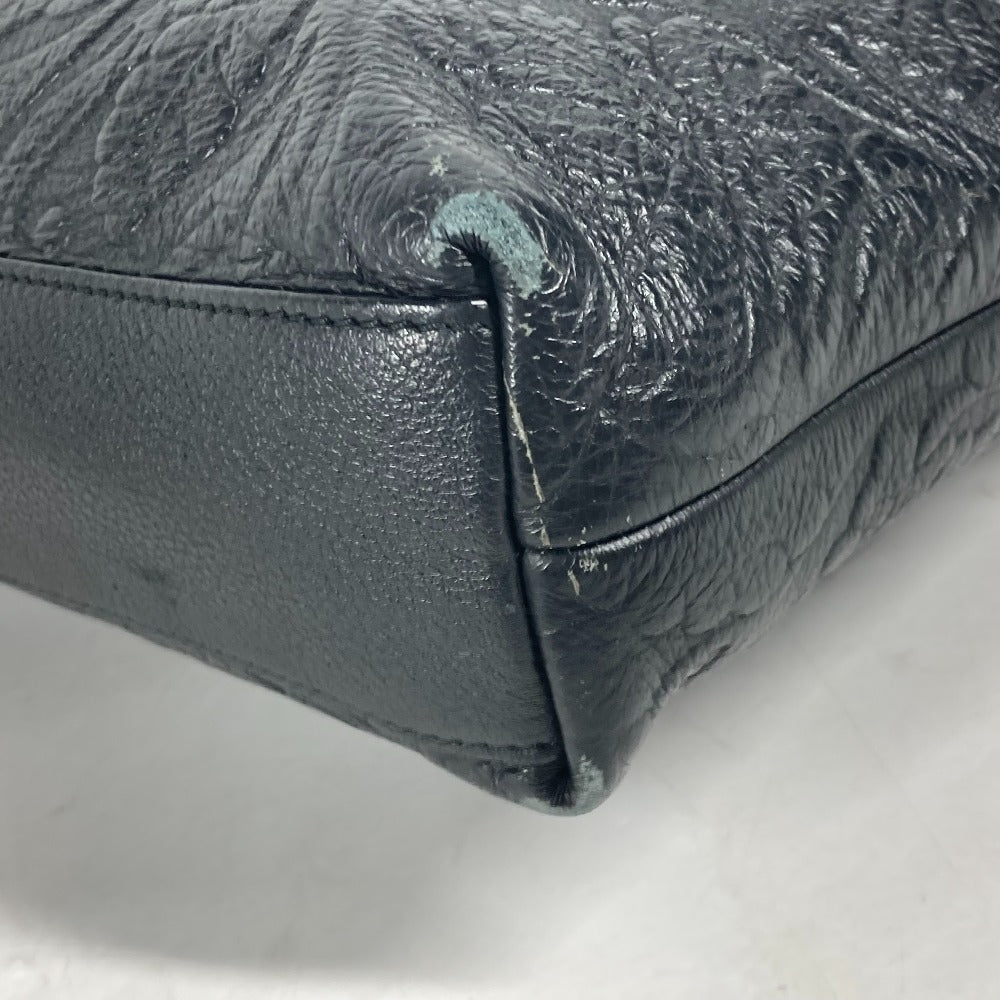 VERSACE Handbag leather black logo Medusa unisex(Unisex) Used Authentic