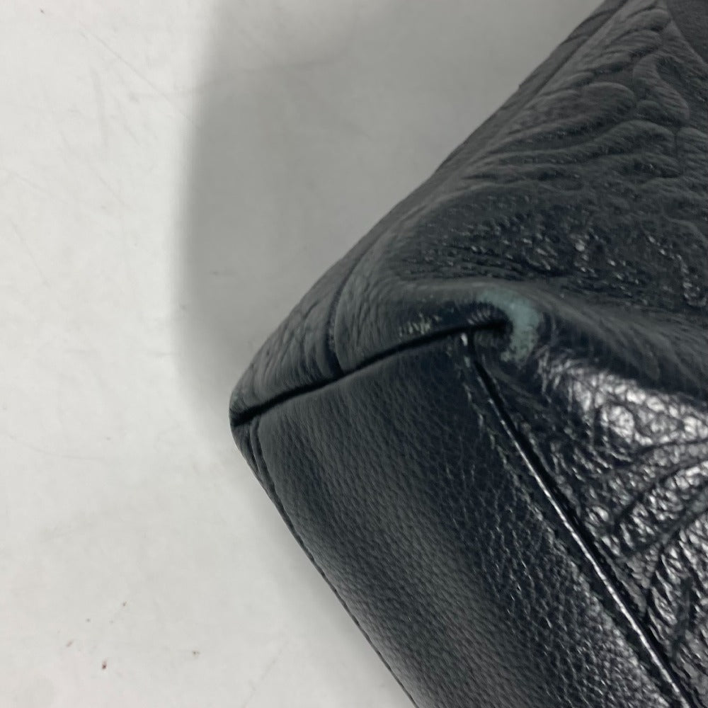 VERSACE Handbag leather black logo Medusa unisex(Unisex) Used Authentic