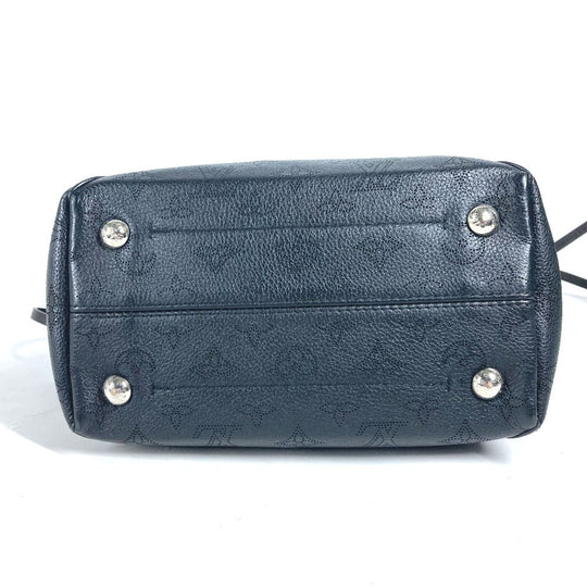 LOUIS VUITTON Handbag M54350 leather black Monogram Mahina Hina PM Women Used Authentic