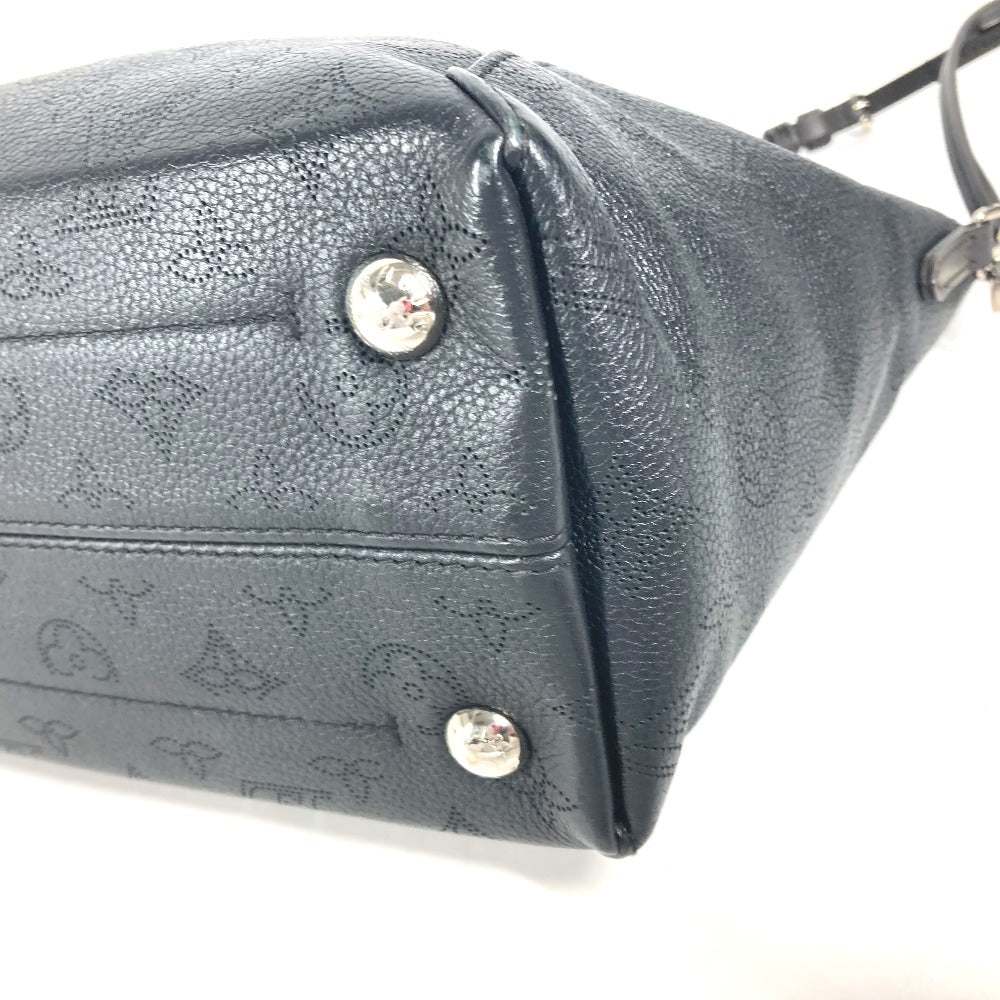 LOUIS VUITTON Handbag M54350 leather black Monogram Mahina Hina PM Women Used Authentic