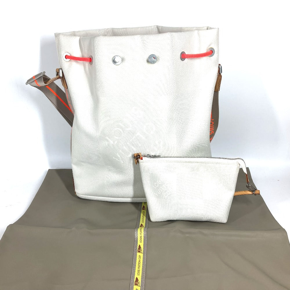 LOUIS VUITTON Shoulder Bag M80634 Damier Jean Canvas white Damier Jean Volunteer Drawstring Bag unisex(Unisex) Used Authentic