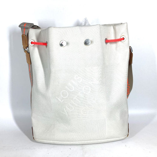 LOUIS VUITTON Shoulder Bag M80634 Damier Jean Canvas white Damier Jean Volunteer Drawstring Bag unisex(Unisex) Used Authentic