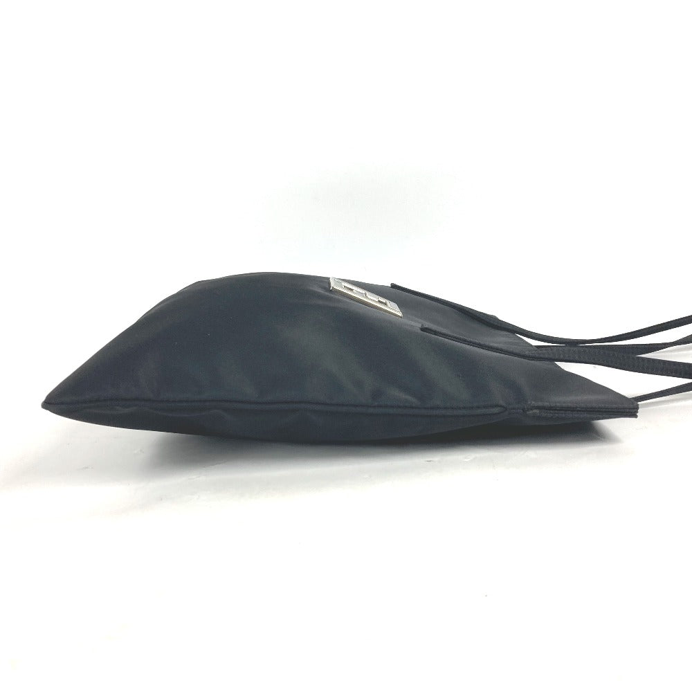FENDI Shoulder Bag Nylon black vintage FF logo Women Used Authentic