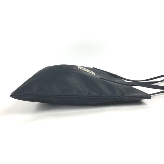 FENDI Shoulder Bag Nylon black vintage FF logo Women Used Authentic